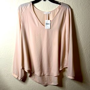 Blush Pink summer flowey blouse szL